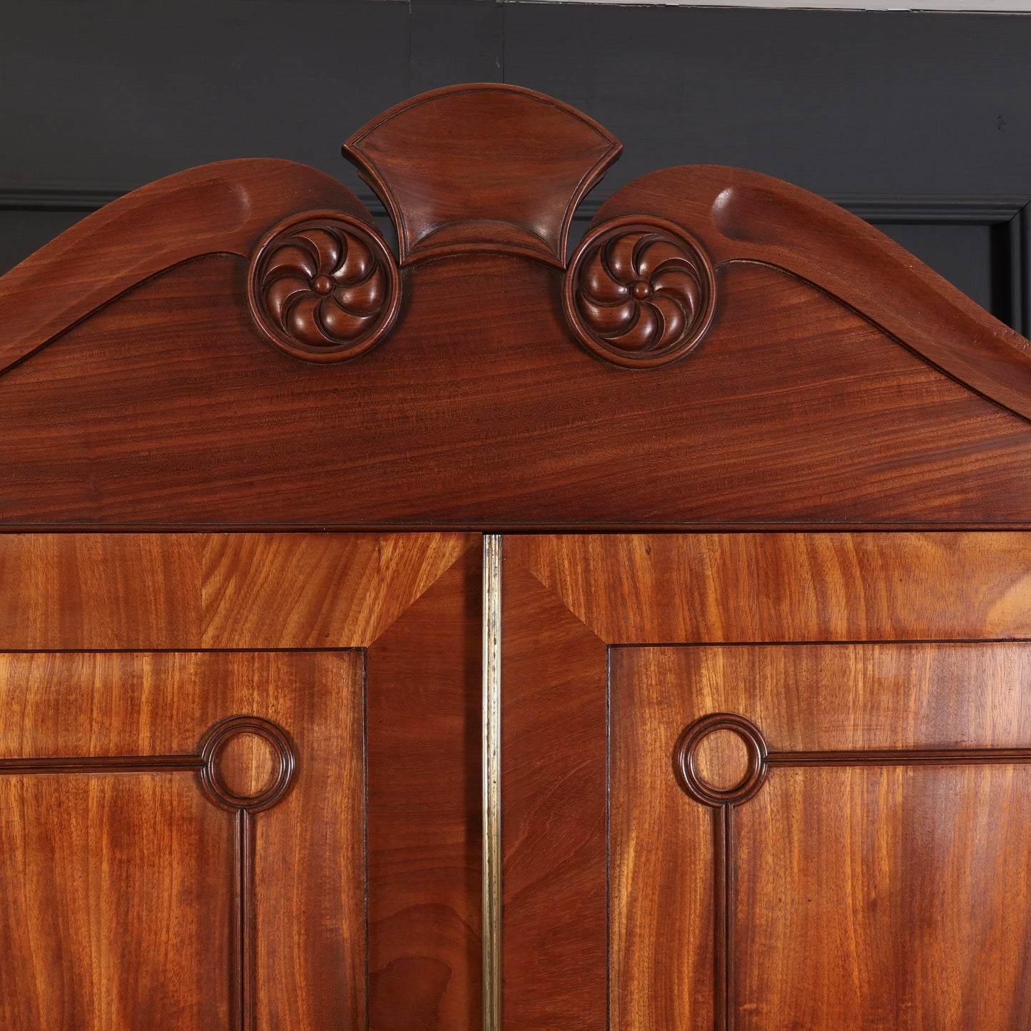 Late Regency Mahogany Linen Press