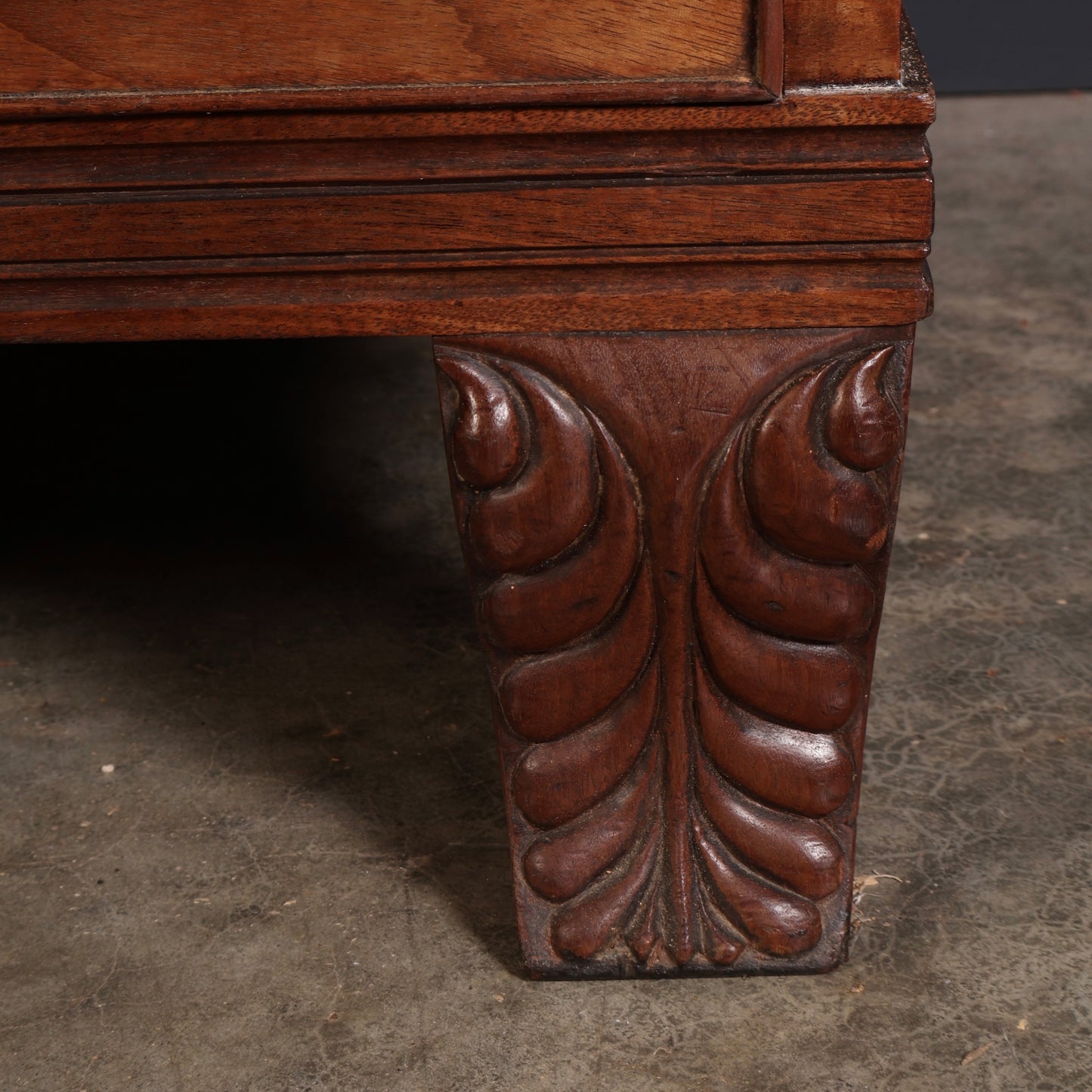Late Regency Mahogany Linen Press