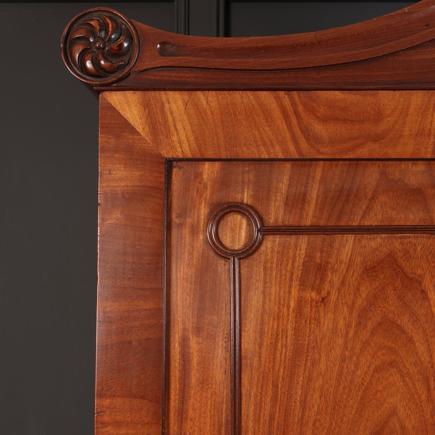 Late Regency Mahogany Linen Press