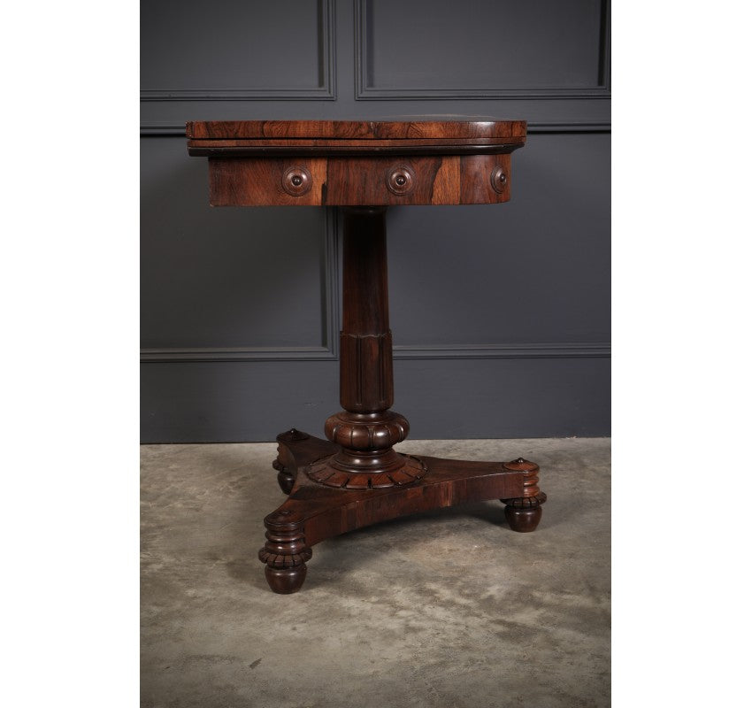 Late Regency Rosewood Card Table