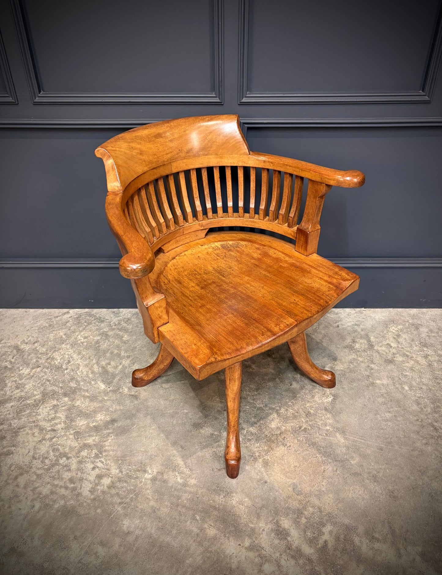 Light Mahogany Swivel Desk Chair