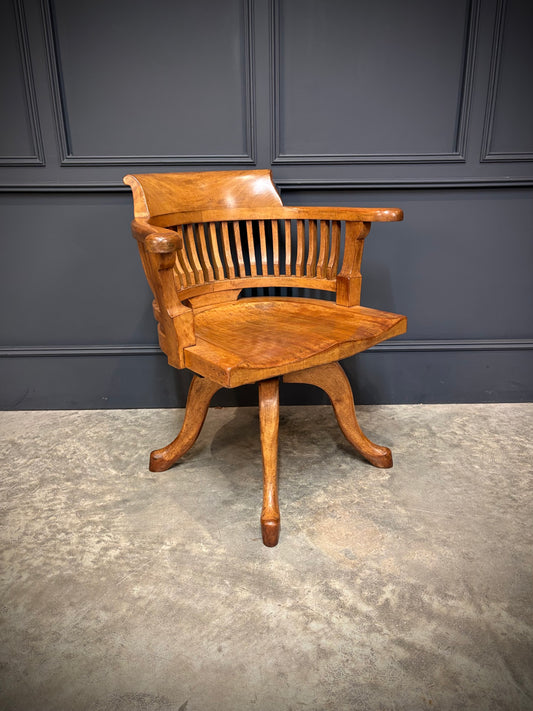 Light Mahogany Swivel Desk Chair