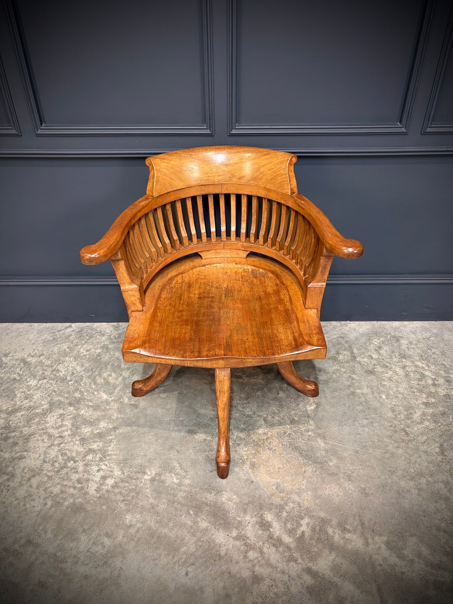 Light Mahogany Swivel Desk Chair