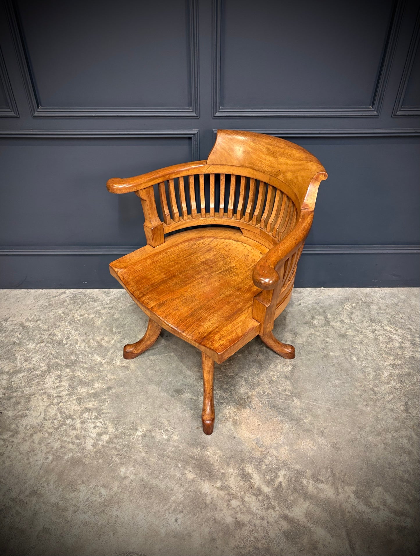 Light Mahogany Swivel Desk Chair