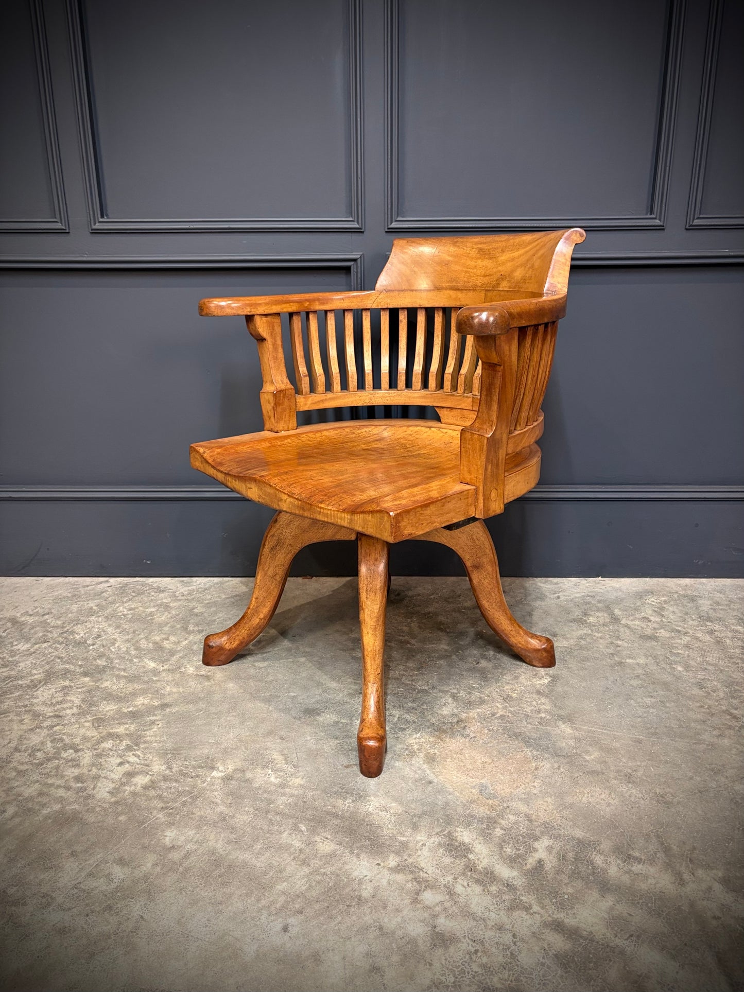 Light Mahogany Swivel Desk Chair