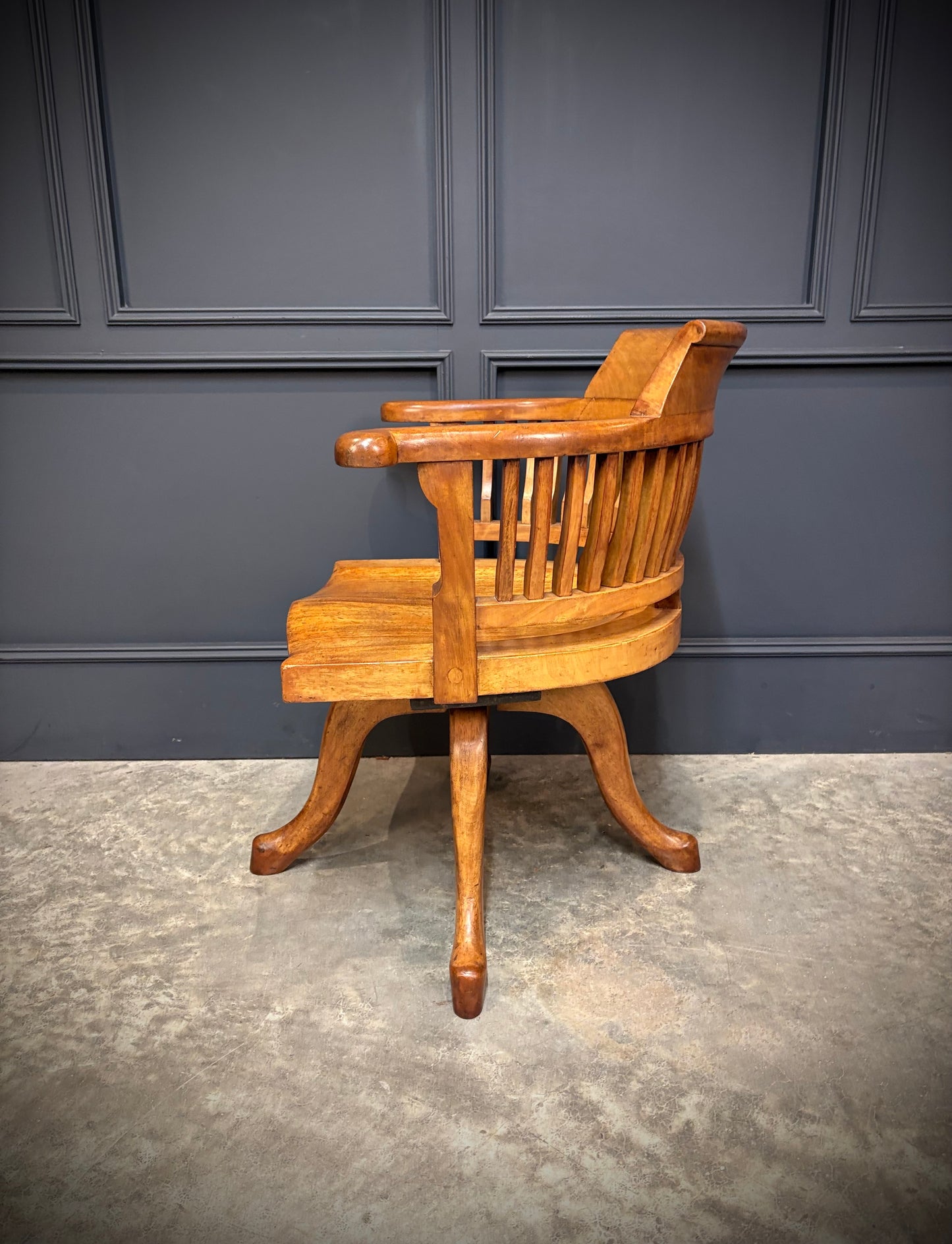 Light Mahogany Swivel Desk Chair