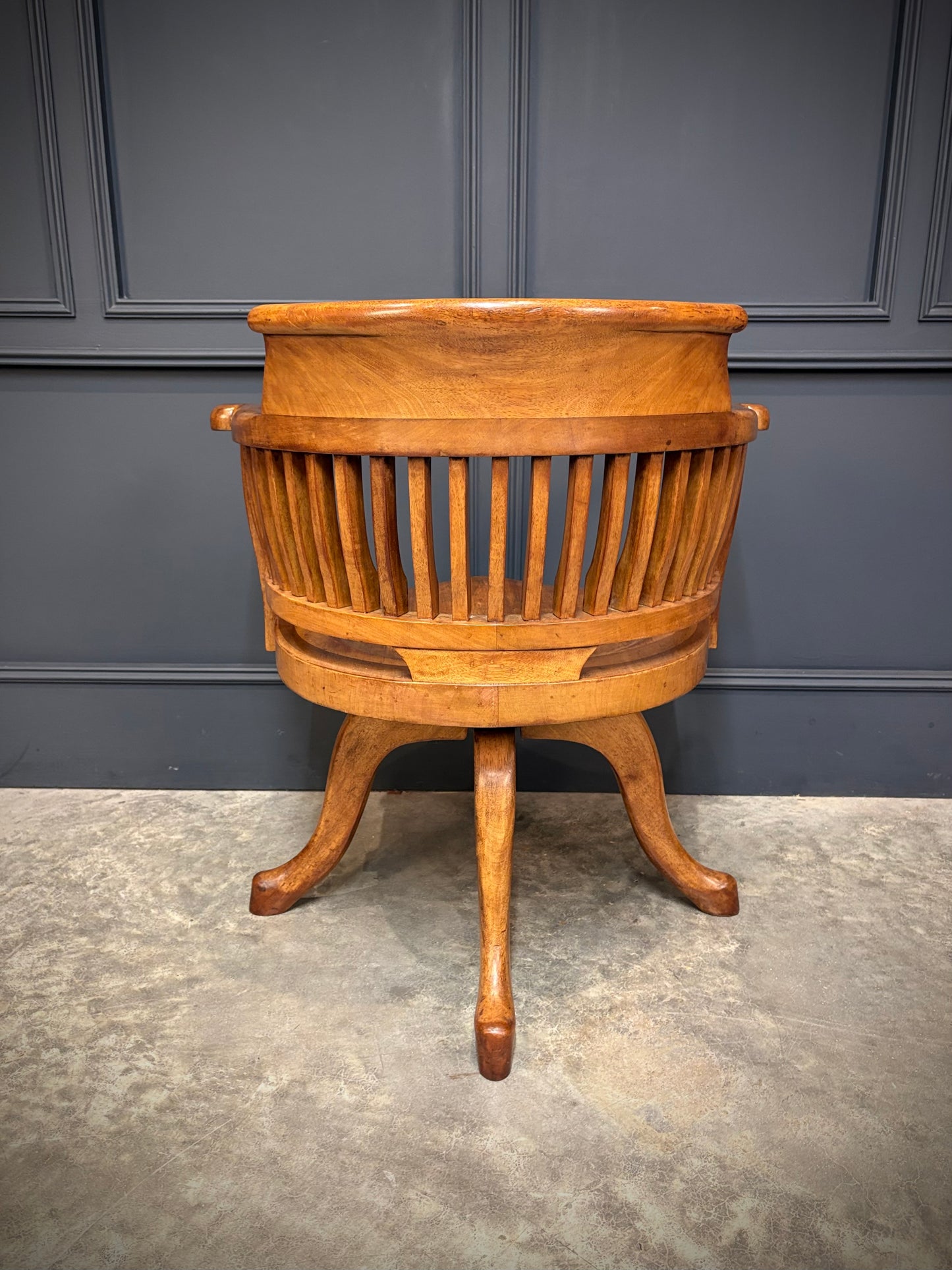 Light Mahogany Swivel Desk Chair