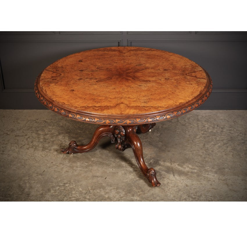 Magnificent Burr Walnut Centre Table