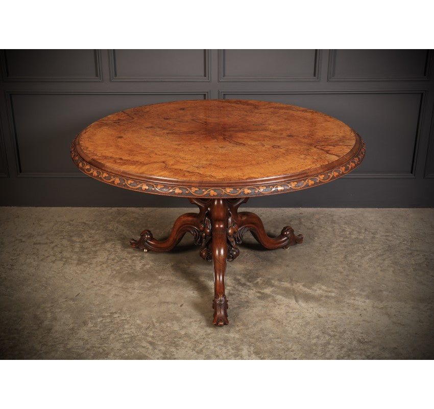 Magnificent Burr Walnut Centre Table