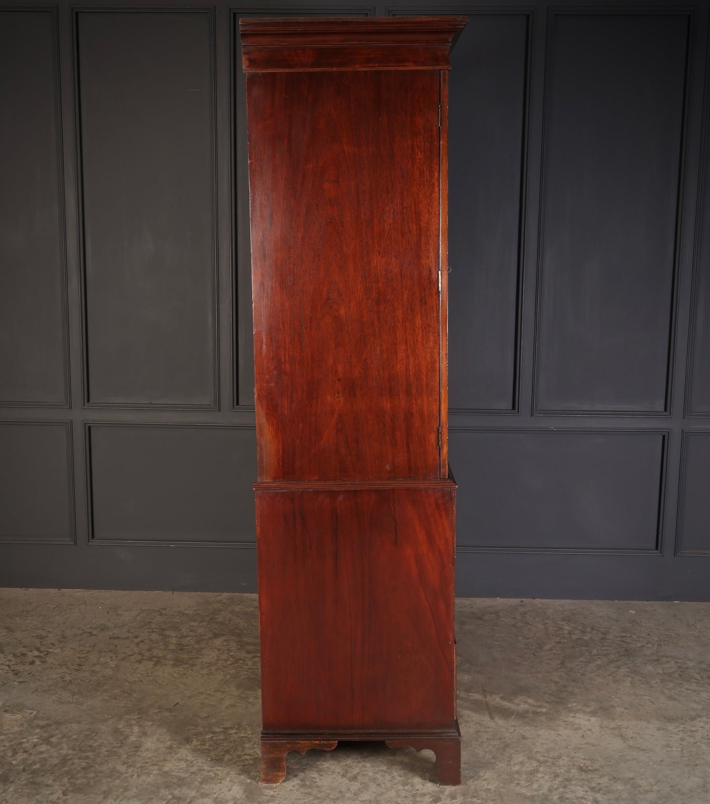 Marquetry Inlaid Mahogany Linen Press