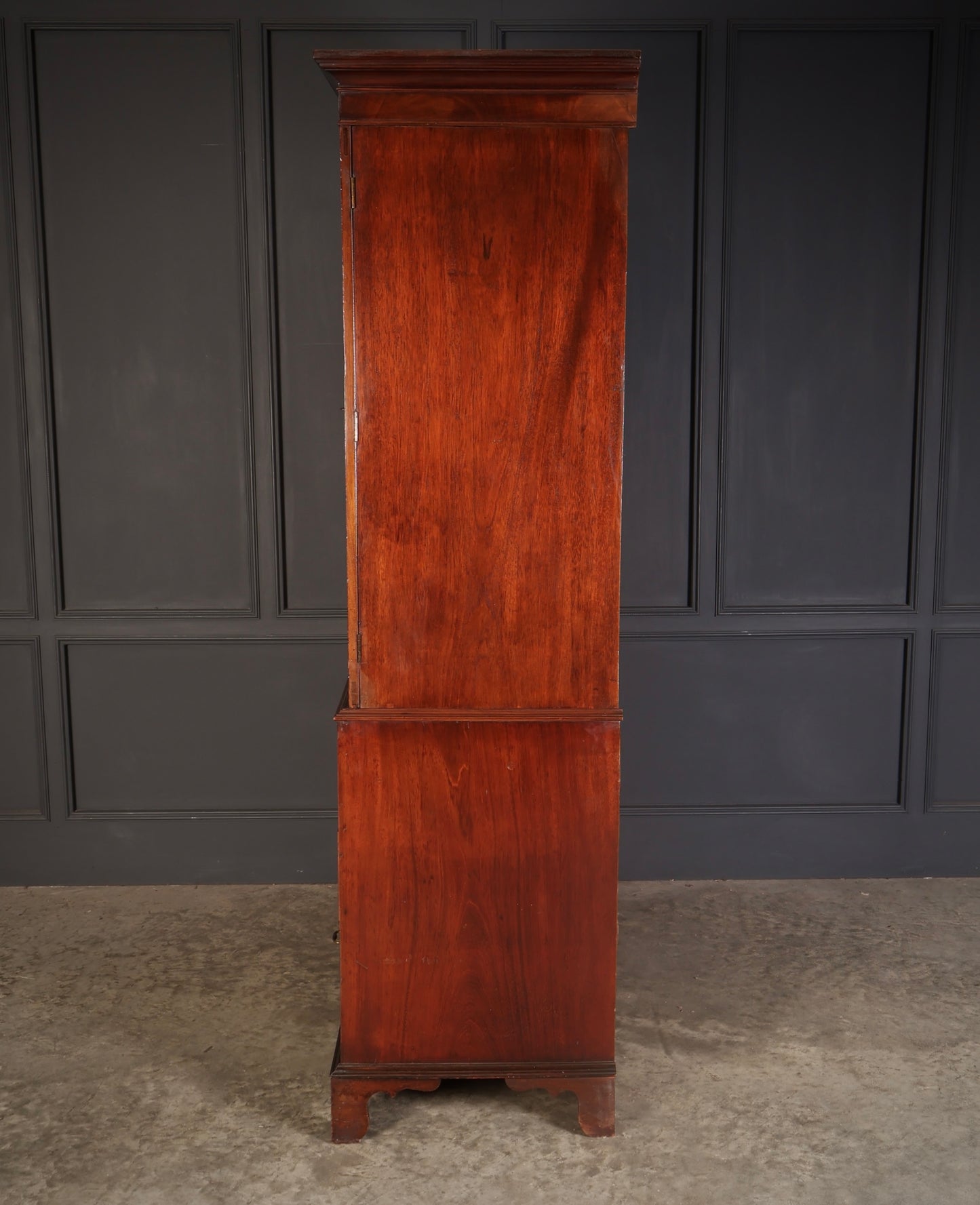 Marquetry Inlaid Mahogany Linen Press