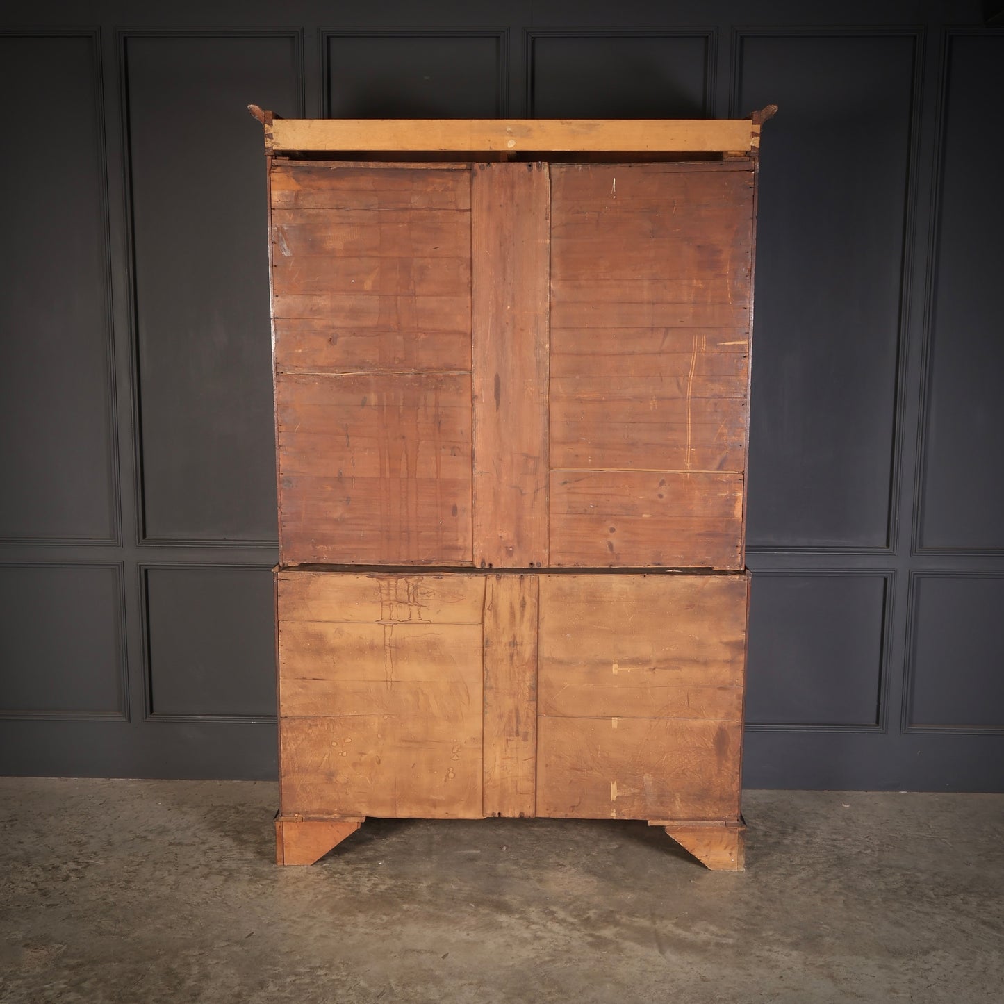 Marquetry Inlaid Mahogany Linen Press