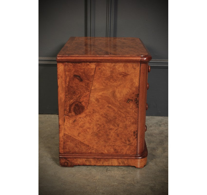 Miniature Burr Walnut Apprentice Chest of Drawers