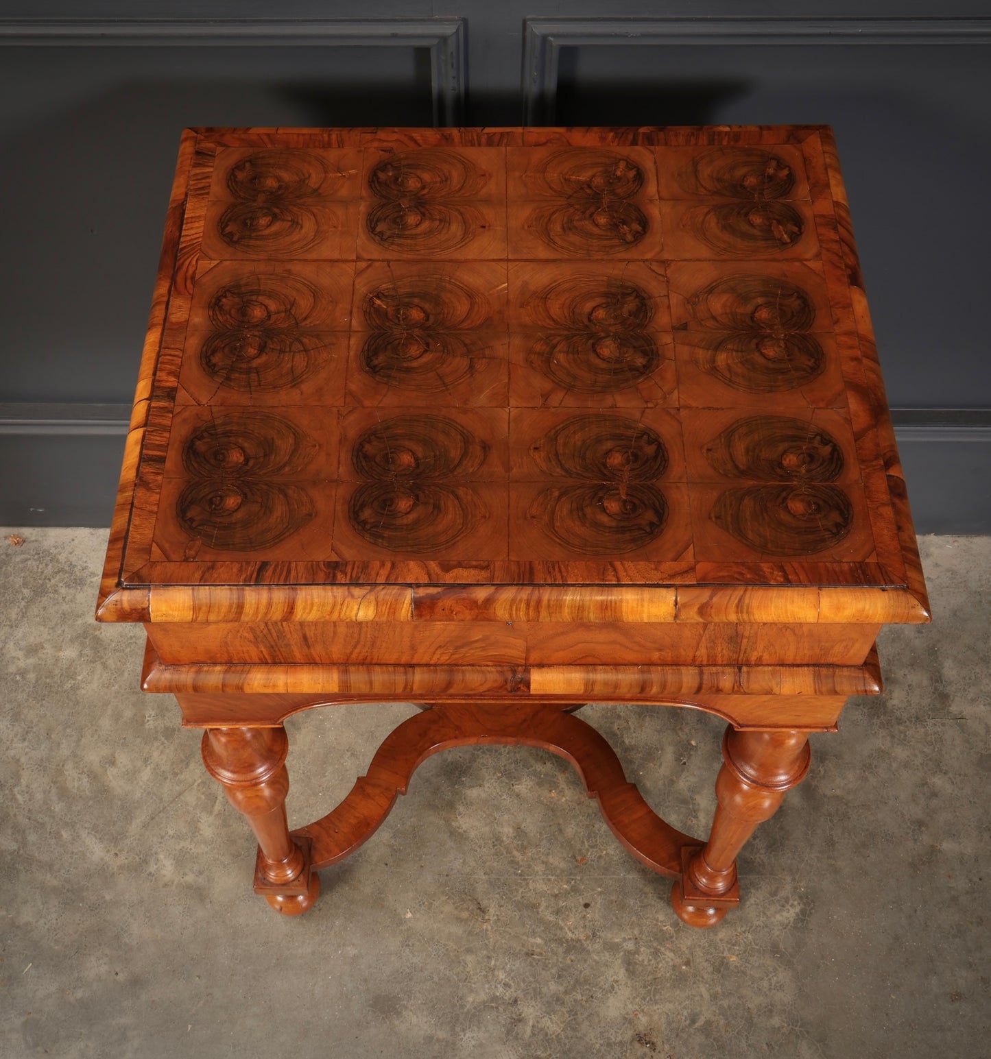 Oyster Walnut Box On Stand