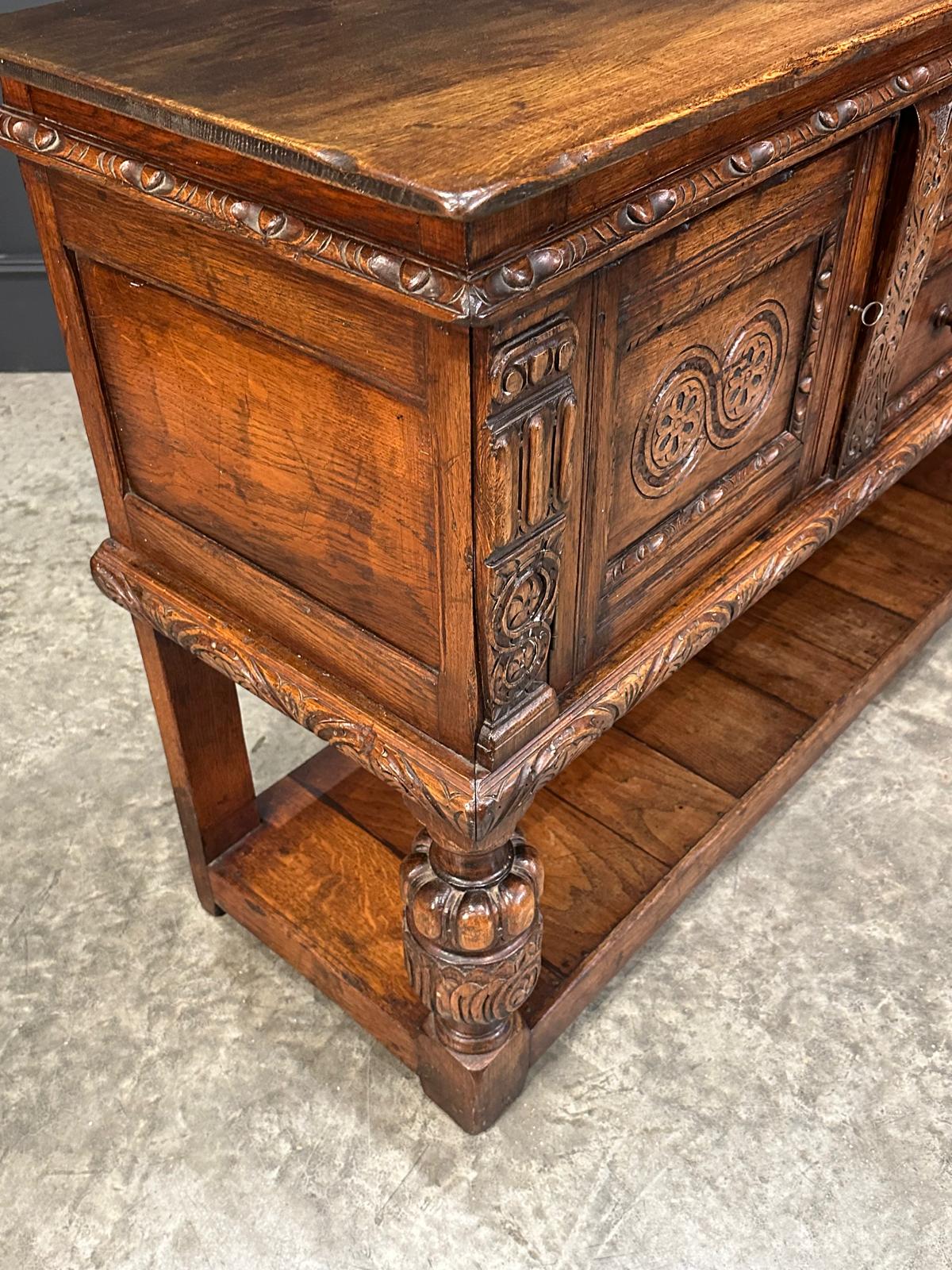 Solid Oak Potboard Dresser
