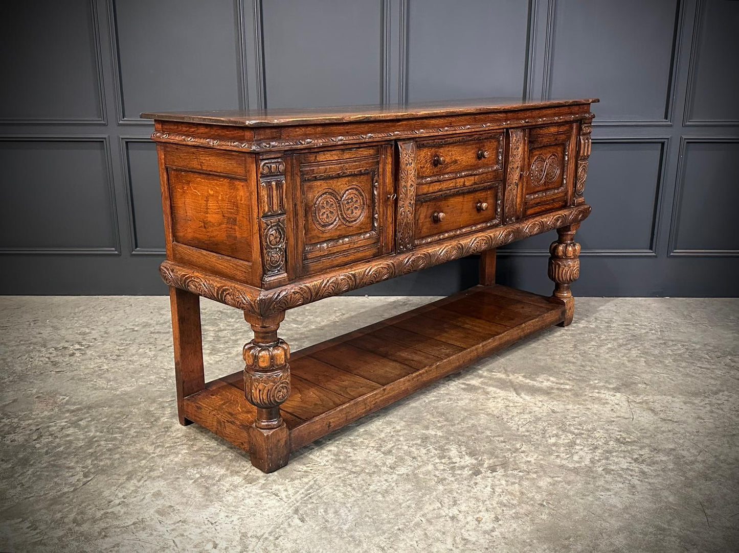 Solid Oak Potboard Dresser