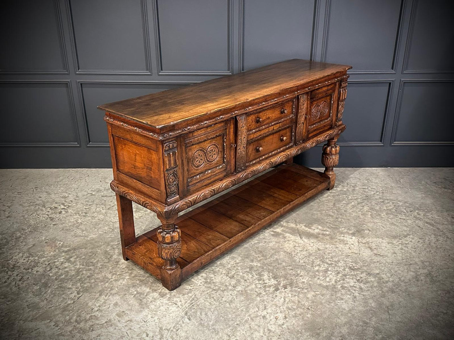 Solid Oak Potboard Dresser