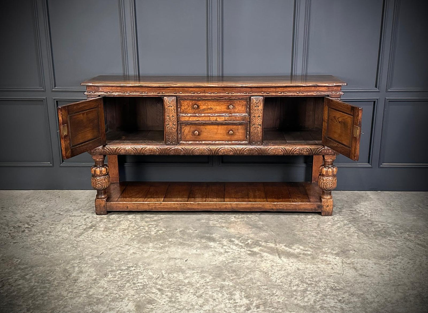 Solid Oak Potboard Dresser