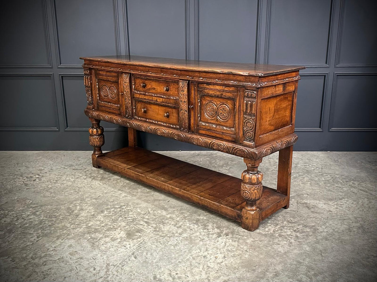 Solid Oak Potboard Dresser