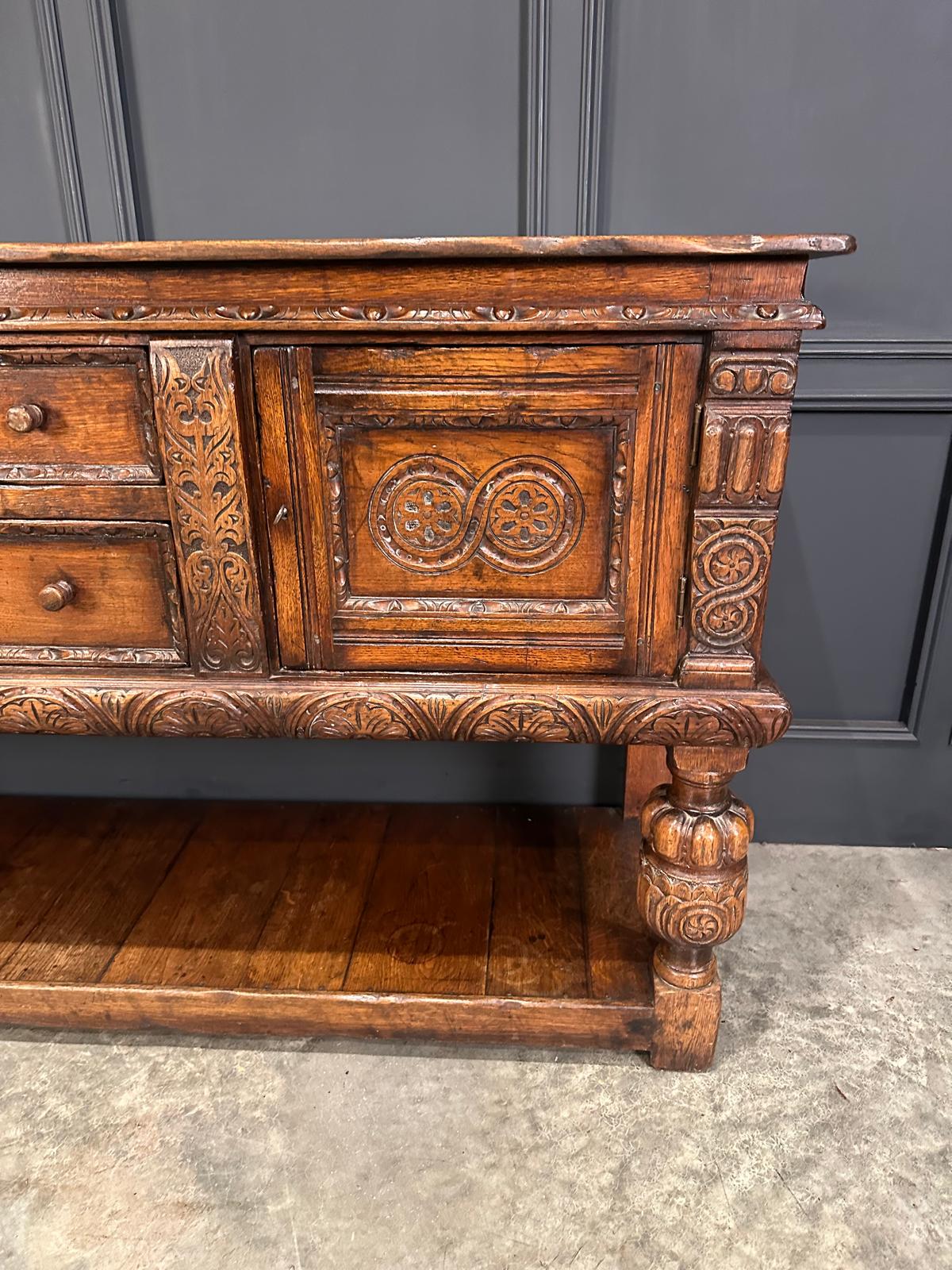 Solid Oak Potboard Dresser