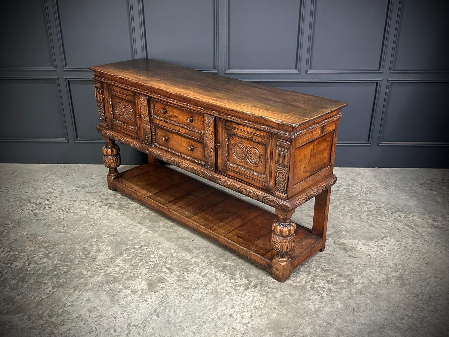 Solid Oak Potboard Dresser