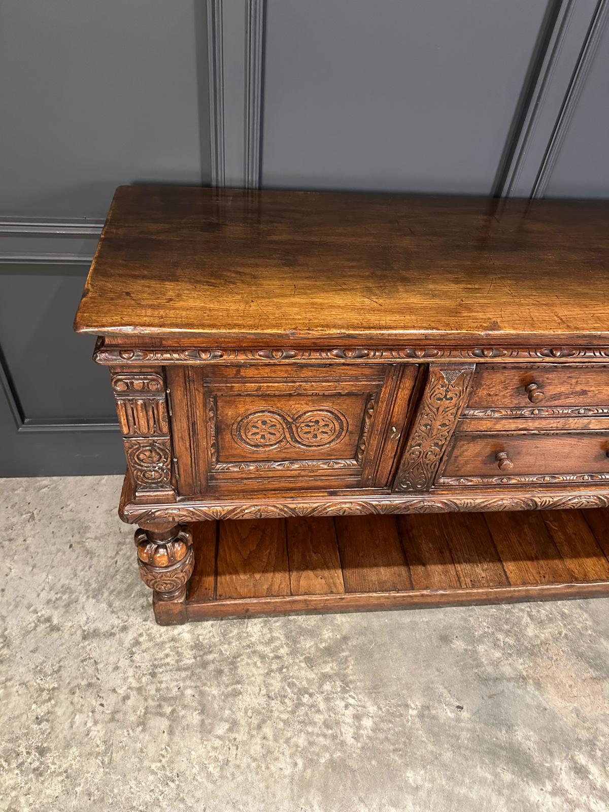 Solid Oak Potboard Dresser
