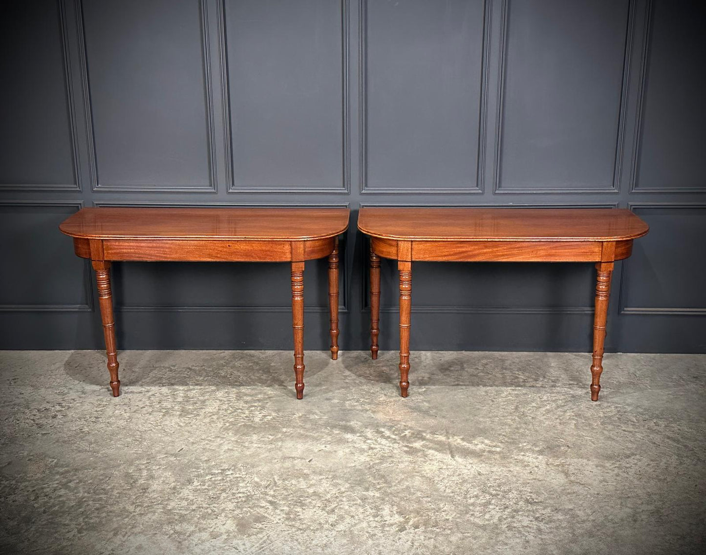 Pair of Regency Mahogany Console Tables