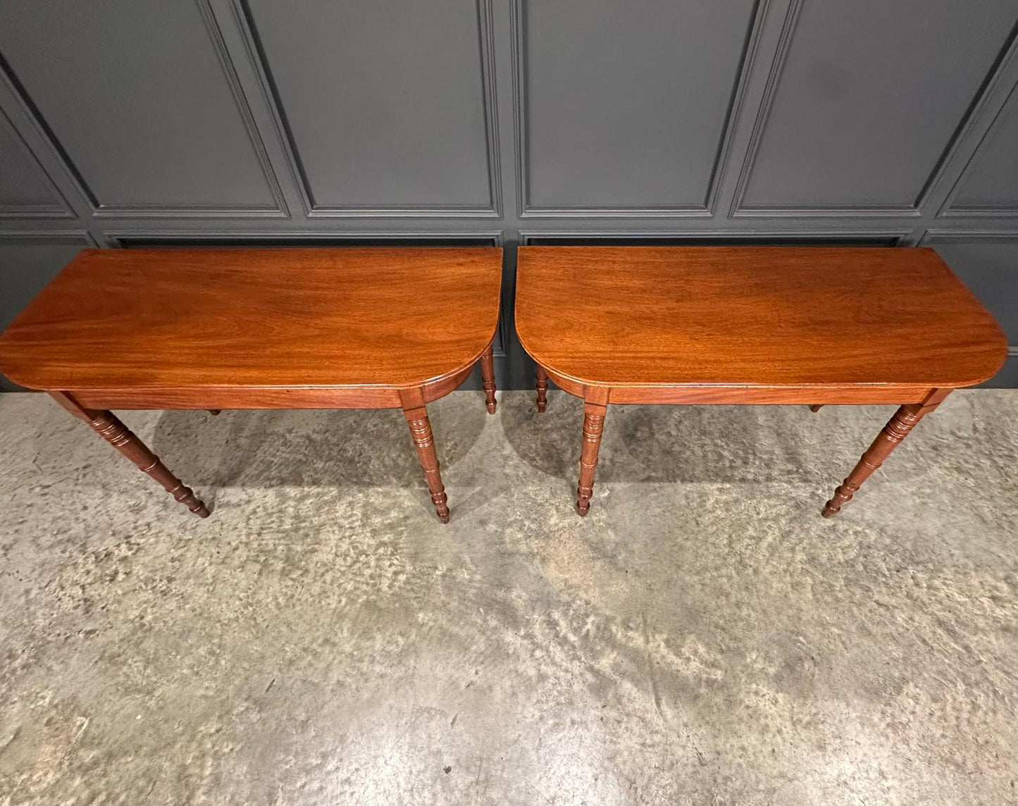 Pair of Regency Mahogany Console Tables