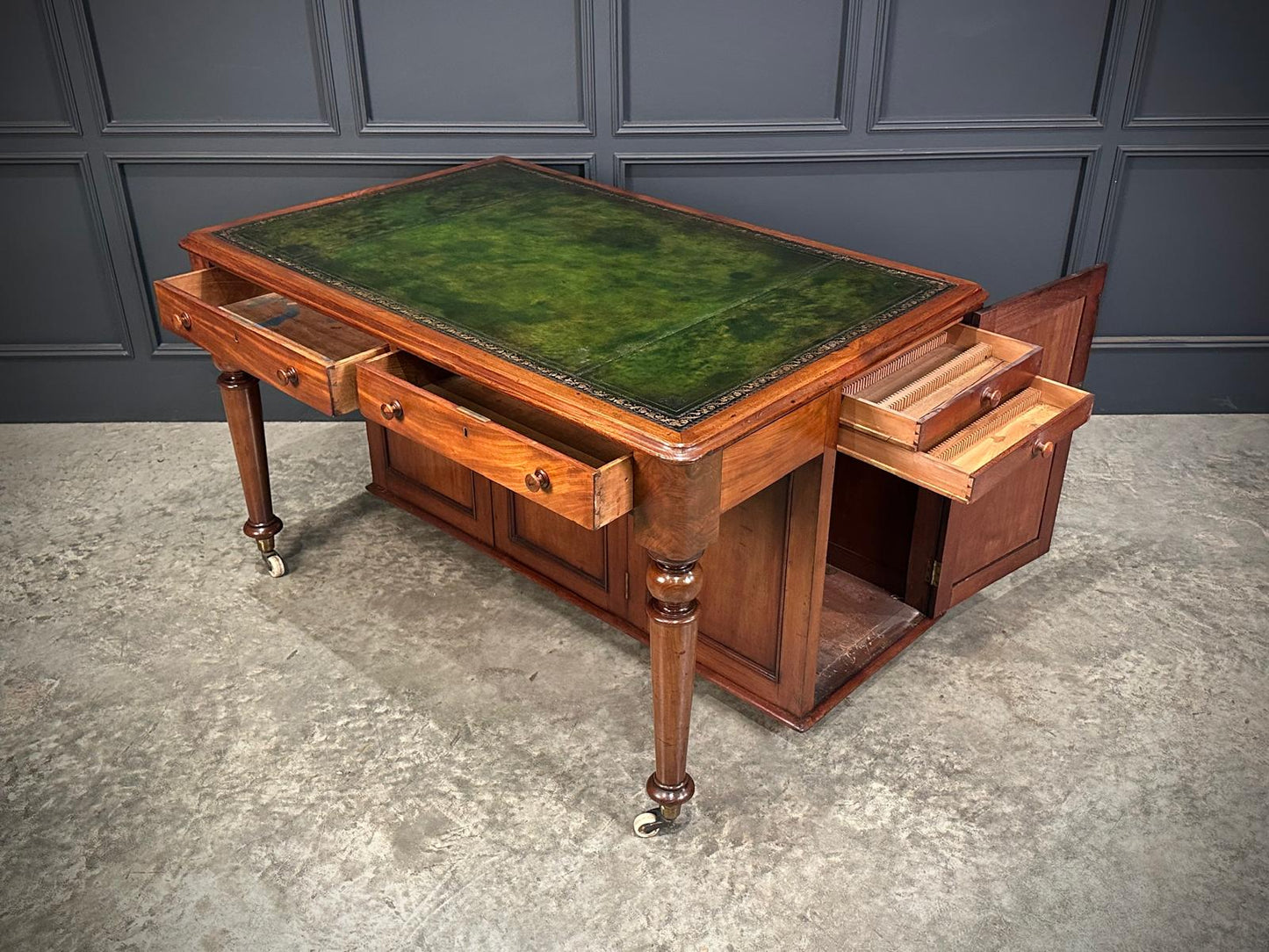 Rare Victorian Mahogany Specimen Desk