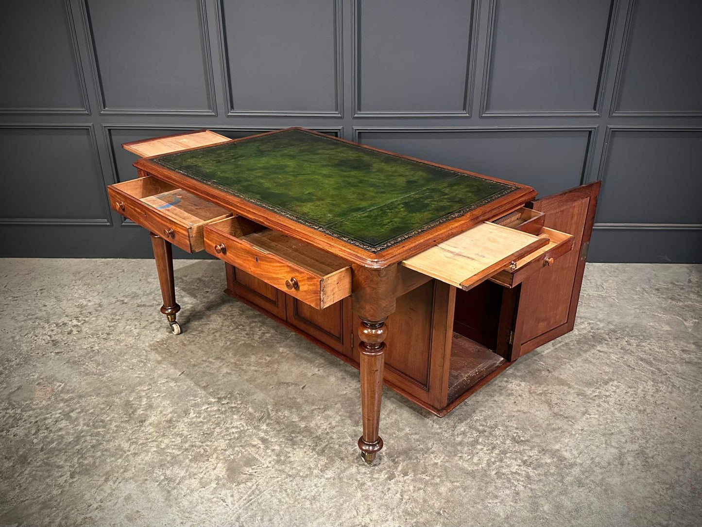Rare Victorian Mahogany Specimen Desk