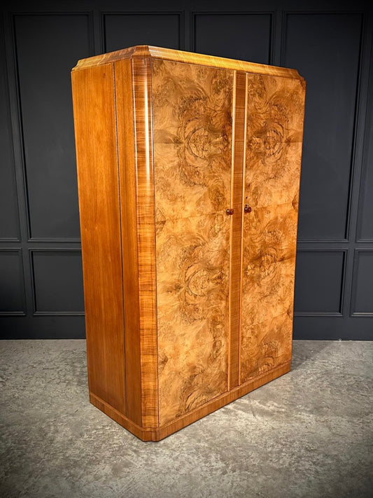 Art Deco Walnut Compactum Wardrobe