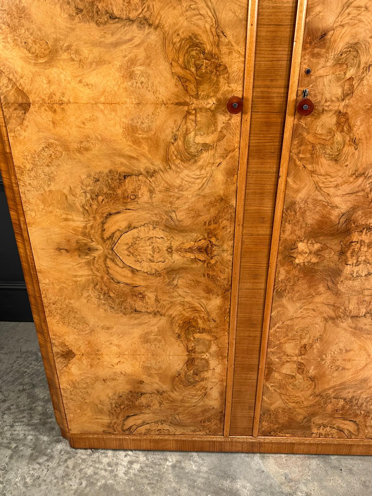 Art Deco Walnut Compactum Wardrobe