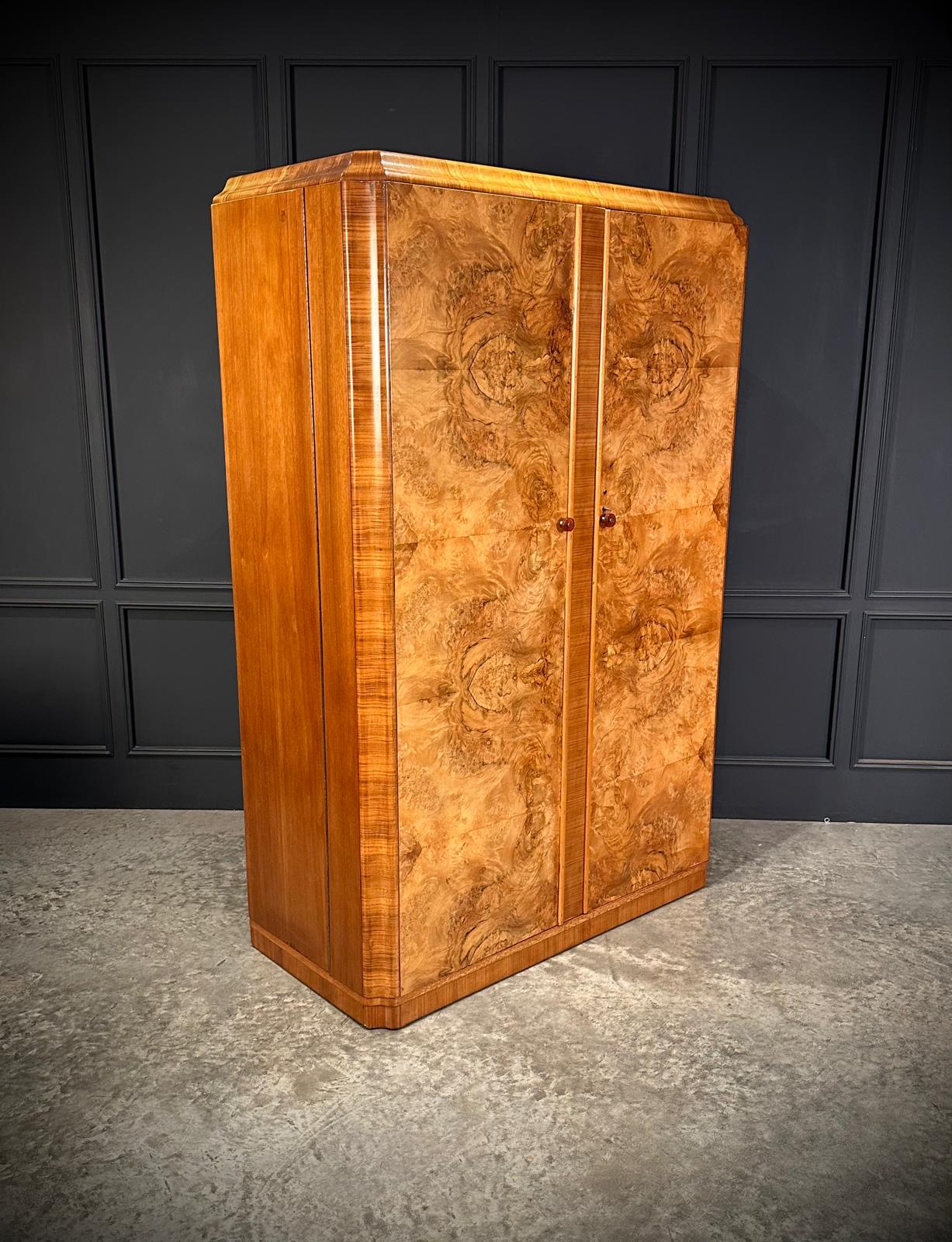 Art Deco Walnut Compactum Wardrobe