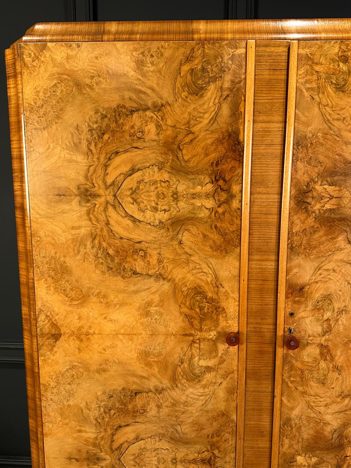 Art Deco Walnut Compactum Wardrobe