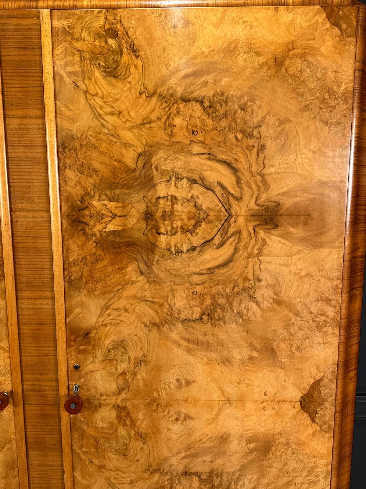 Art Deco Walnut Compactum Wardrobe