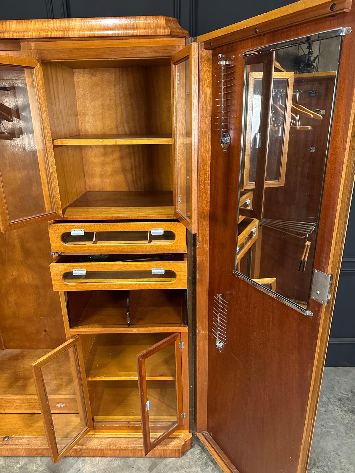 Art Deco Walnut Compactum Wardrobe