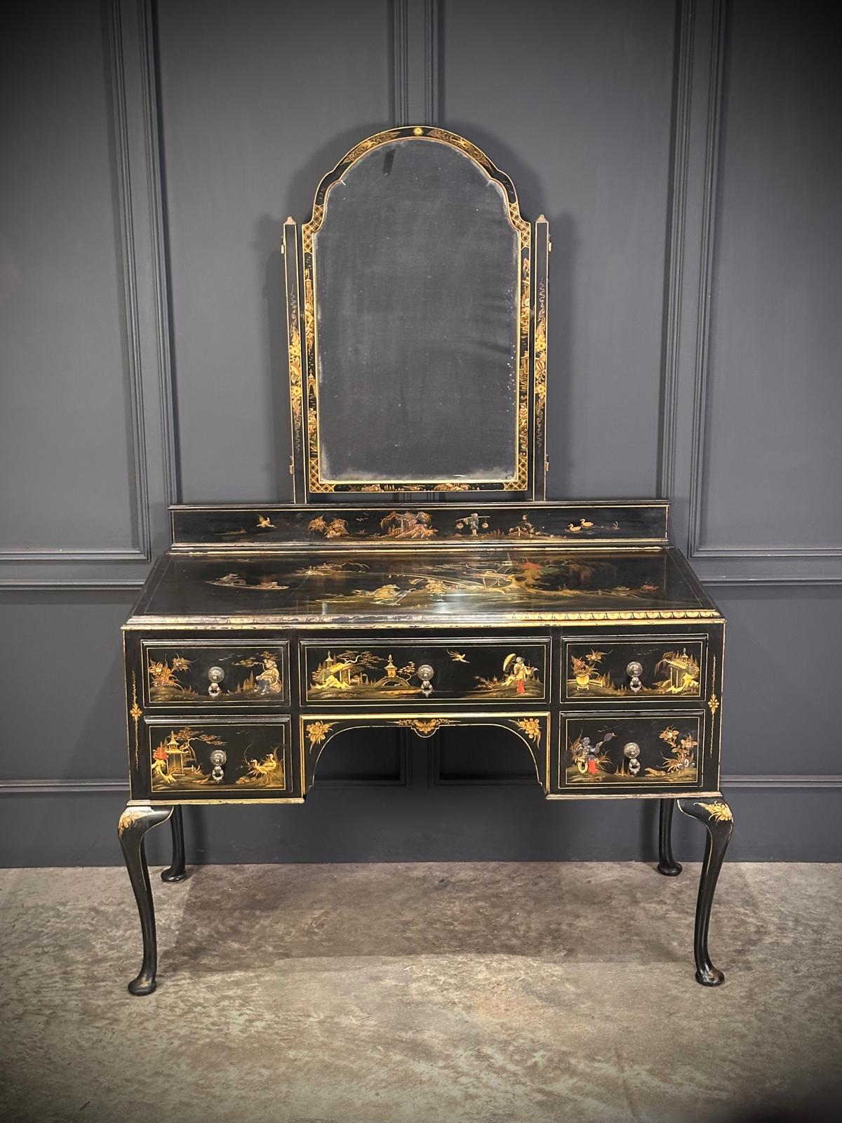 Chinoiserie Lacquered Dressing Table