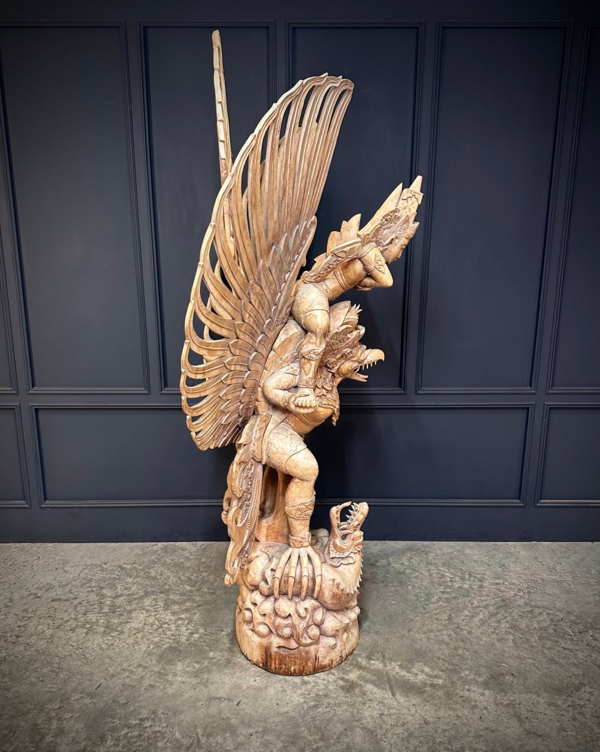 Large Indonesian Carved Garuda Sculpture