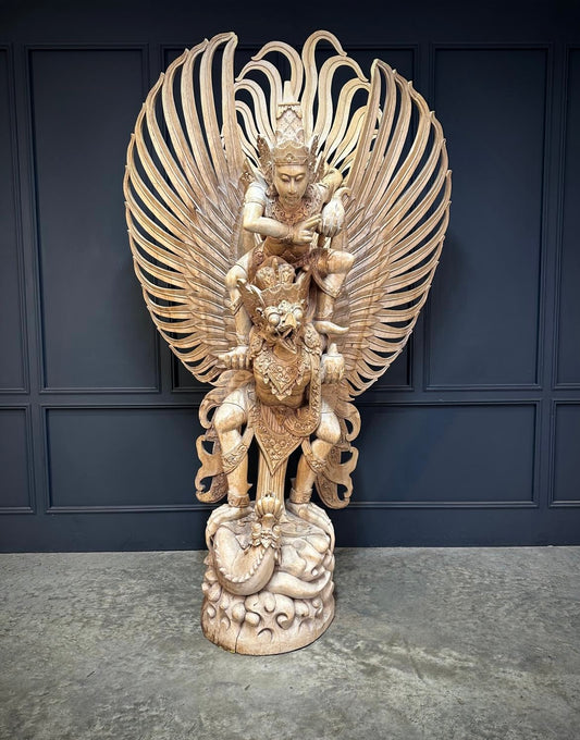 Large Indonesian Carved Garuda Sculpture
