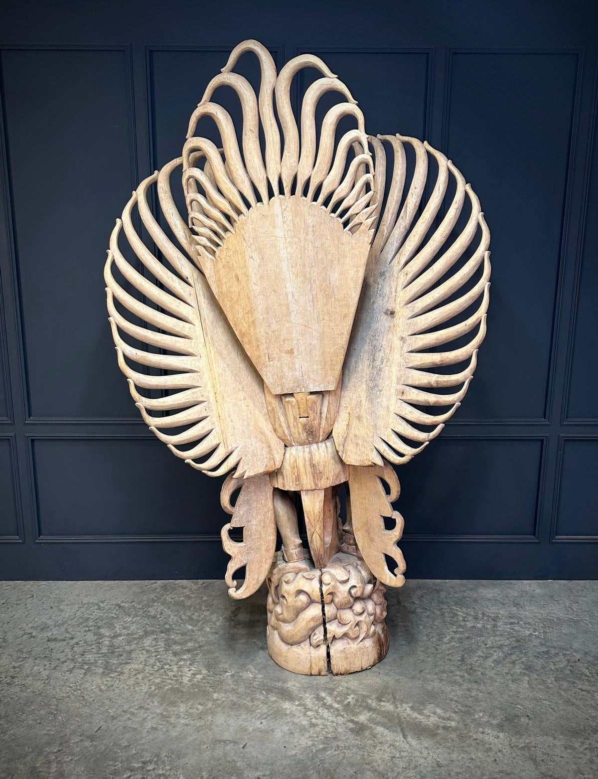 Large Indonesian Carved Garuda Sculpture