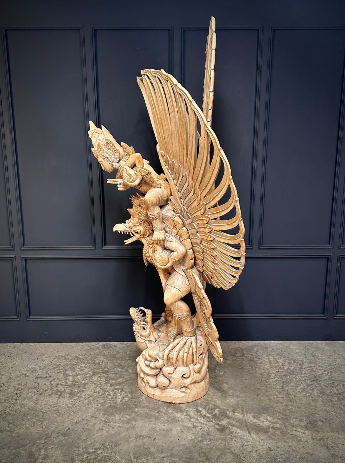 Large Indonesian Carved Garuda Sculpture