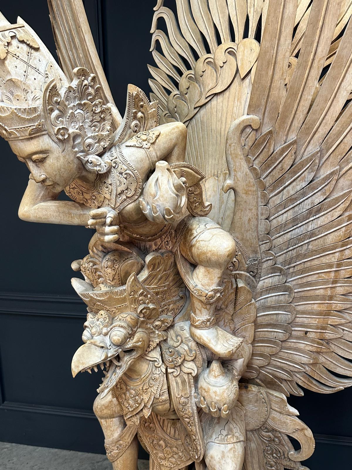 Large Indonesian Carved Garuda Sculpture