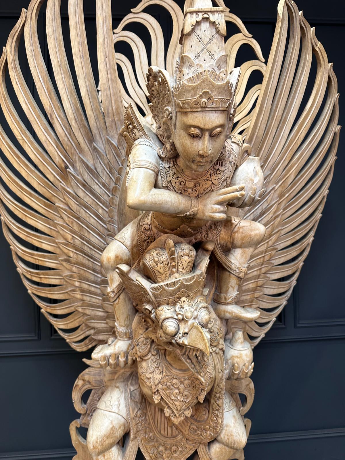 Large Indonesian Carved Garuda Sculpture