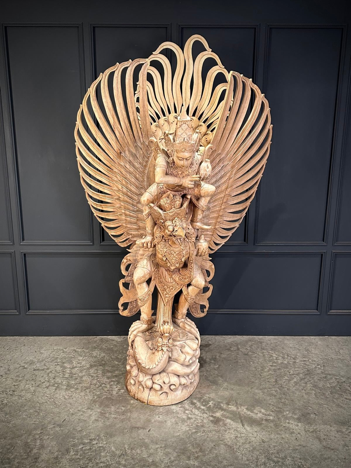 Large Indonesian Carved Garuda Sculpture