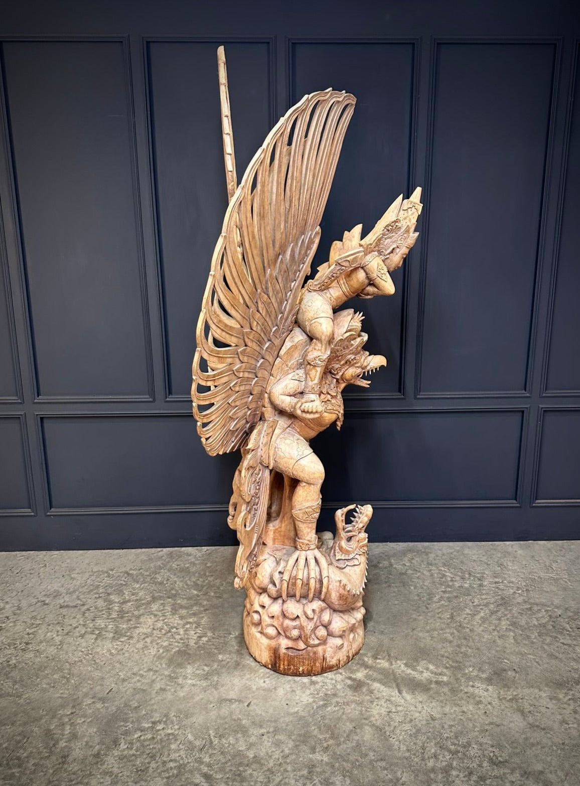 Large Indonesian Carved Garuda Sculpture