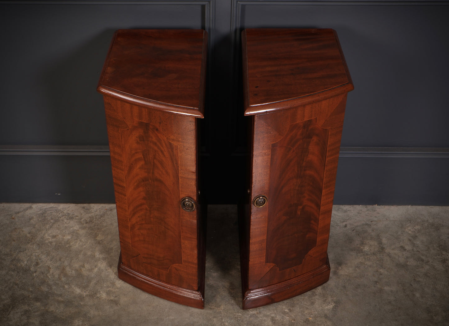 Pair Of Regency Mahogany Pedestal Cabinets