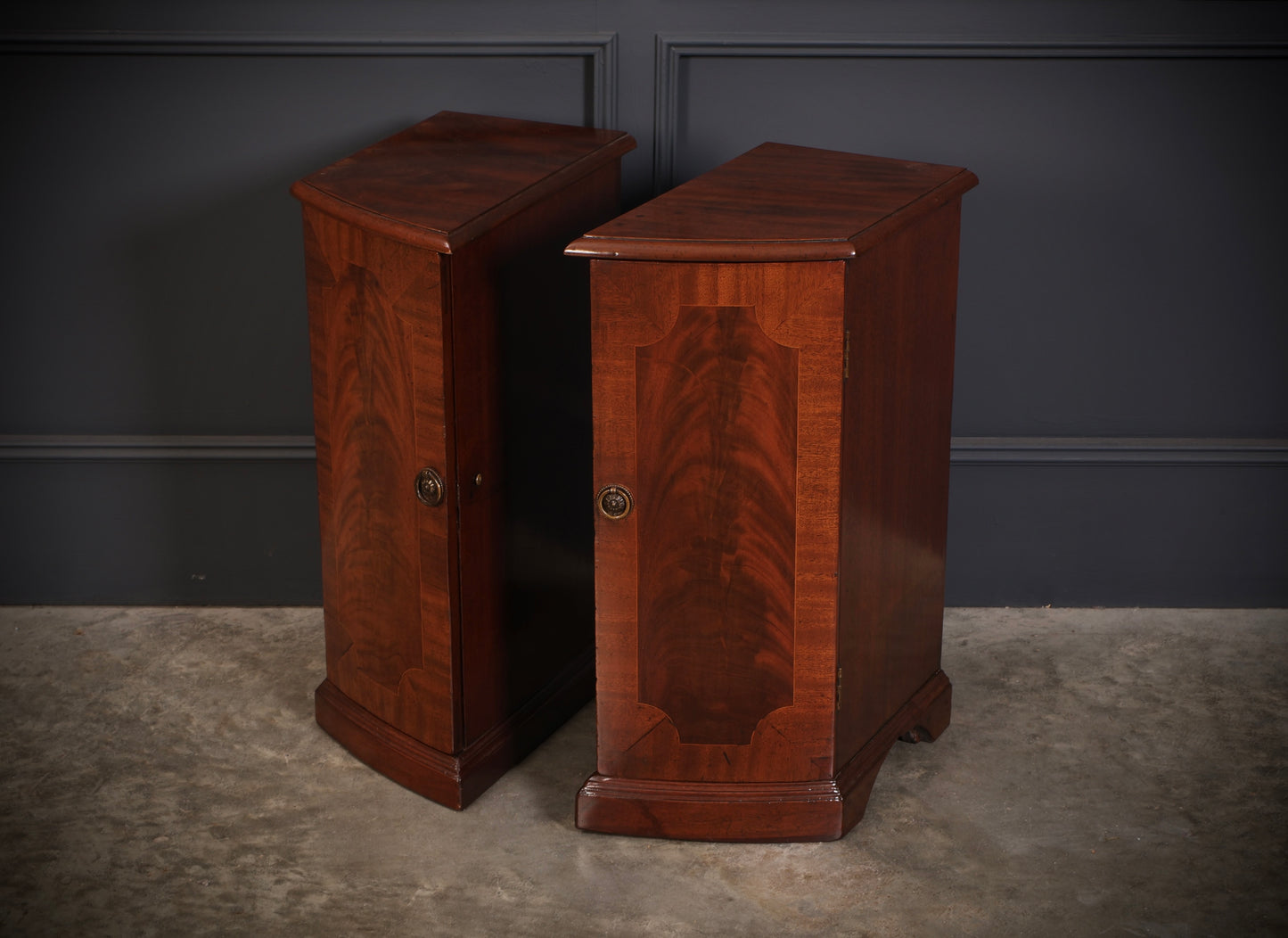 Pair Of Regency Mahogany Pedestal Cabinets