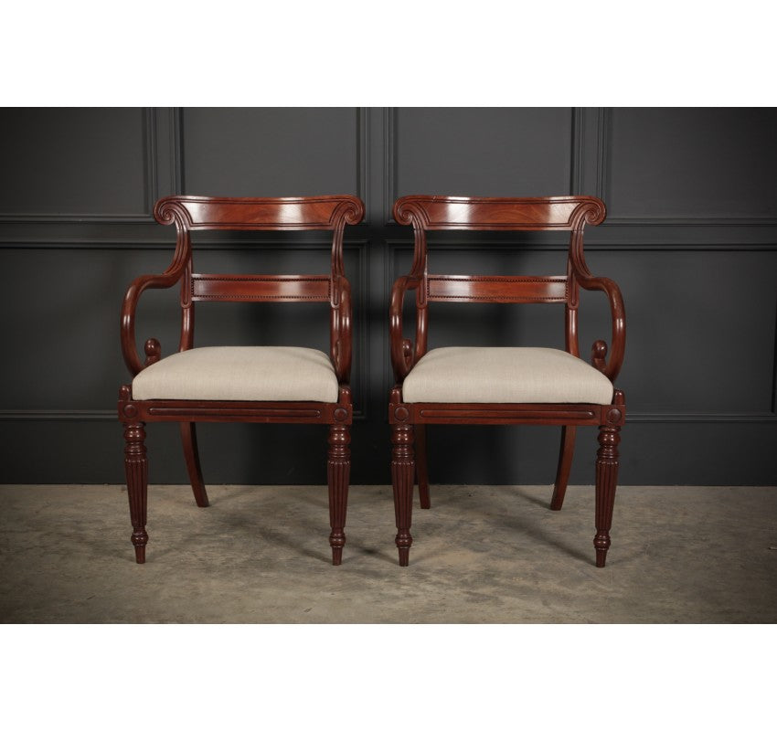 Pair of Regency Mahogany Armchairs