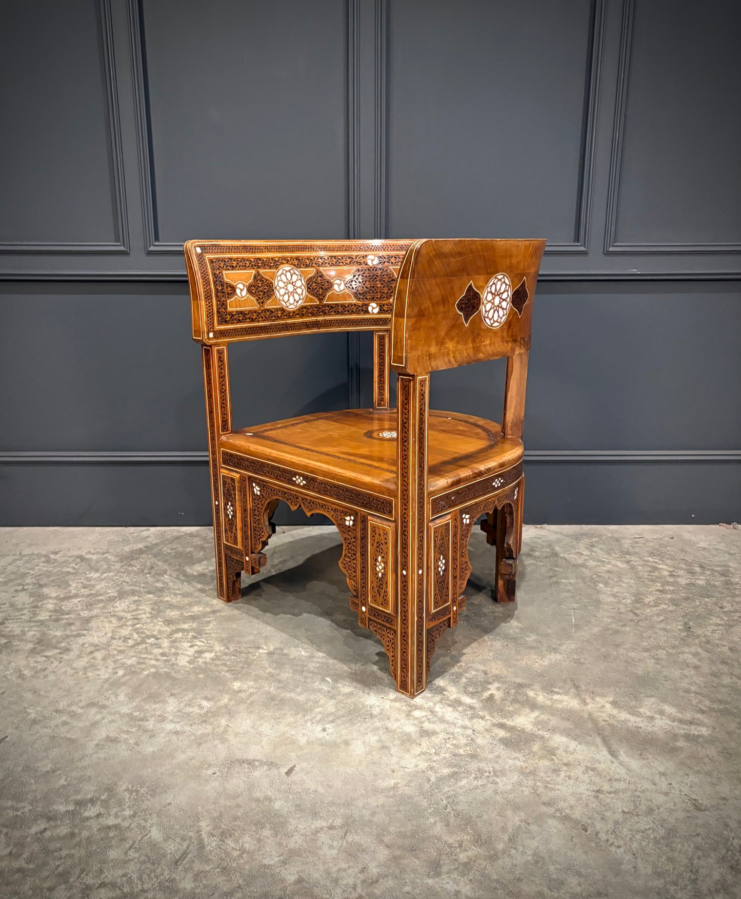 Pair of Syrian Walnut Chairs