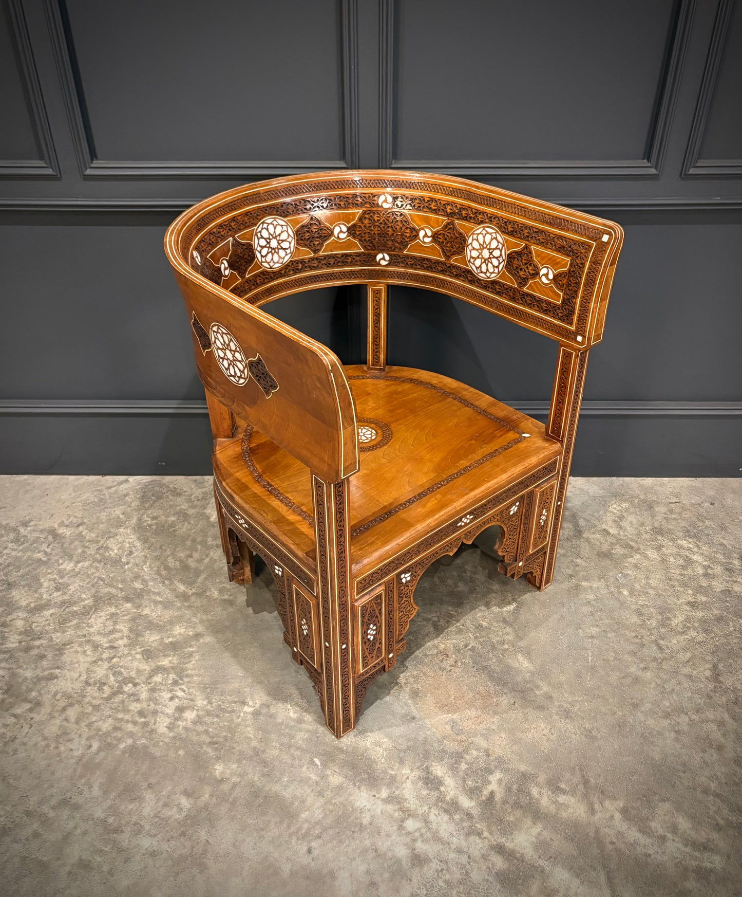 Pair of Syrian Walnut Chairs